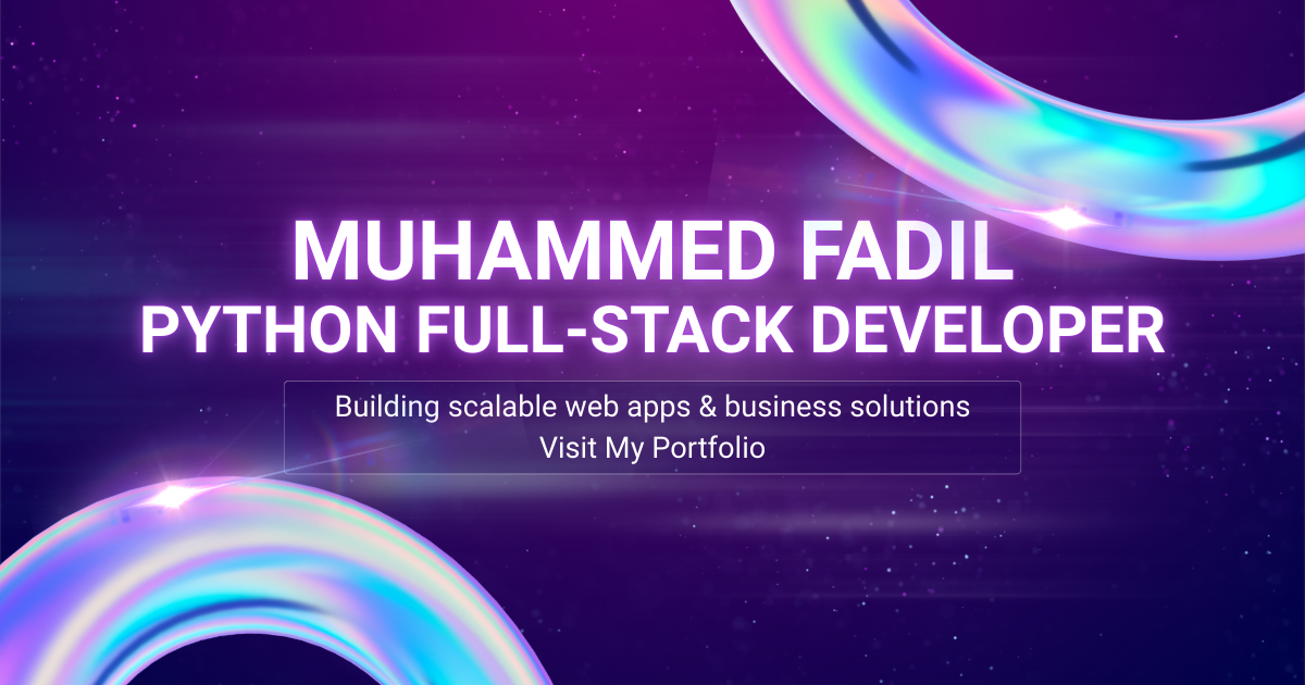 Muhammed Fadil | Python Full Stack Developer